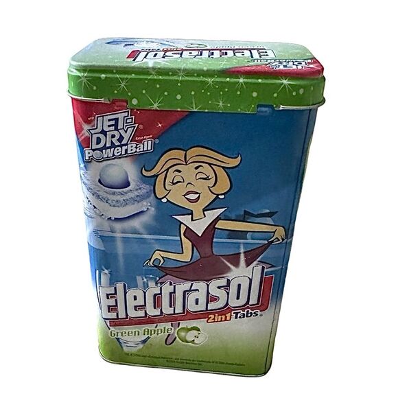 Decorative Tin Canister Electrasol JANE JETSON Jet-Dry Green Apple 2004 - Picture 2 of 3